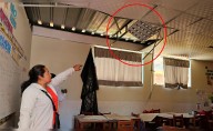 Arequipa: alumnos se salvan de caída de techo en aula prefabricada