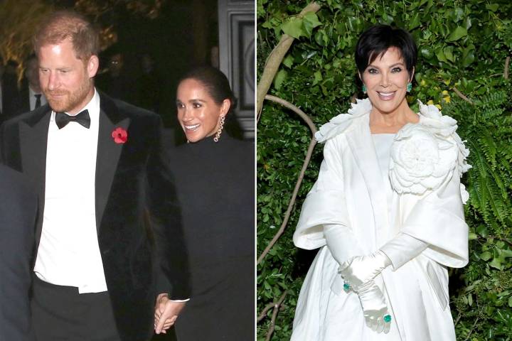 Meghan Markle and Prince Harry Have Glam Night Out at Kris Jenner's Party