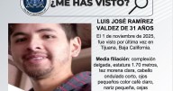 Se busca a Luis José Ramírez Valdez de 31 años