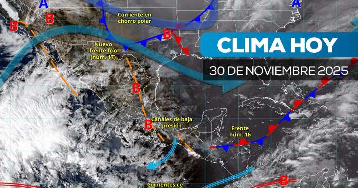 Así afectará el frente frío 17 el clima en México: estados con bajas temperaturas y lluvias