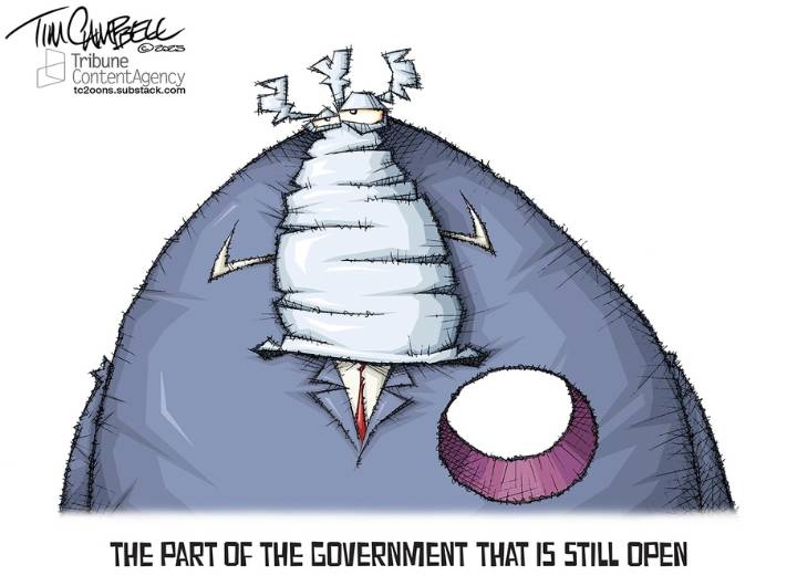 Cartoon: The part of the government that is still open