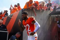 Watch Bengals safety Geno Stone return an interception of Patriots quarterback Drake Maye for a touchdown