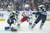 Deadspin | Thriving away from home, Rangers top Jackets in shootout