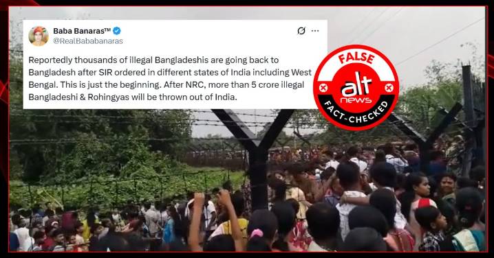Exodus of illegal Bangladeshis from Bengal? No, viral video shows Kali idol immersion crowd in border village