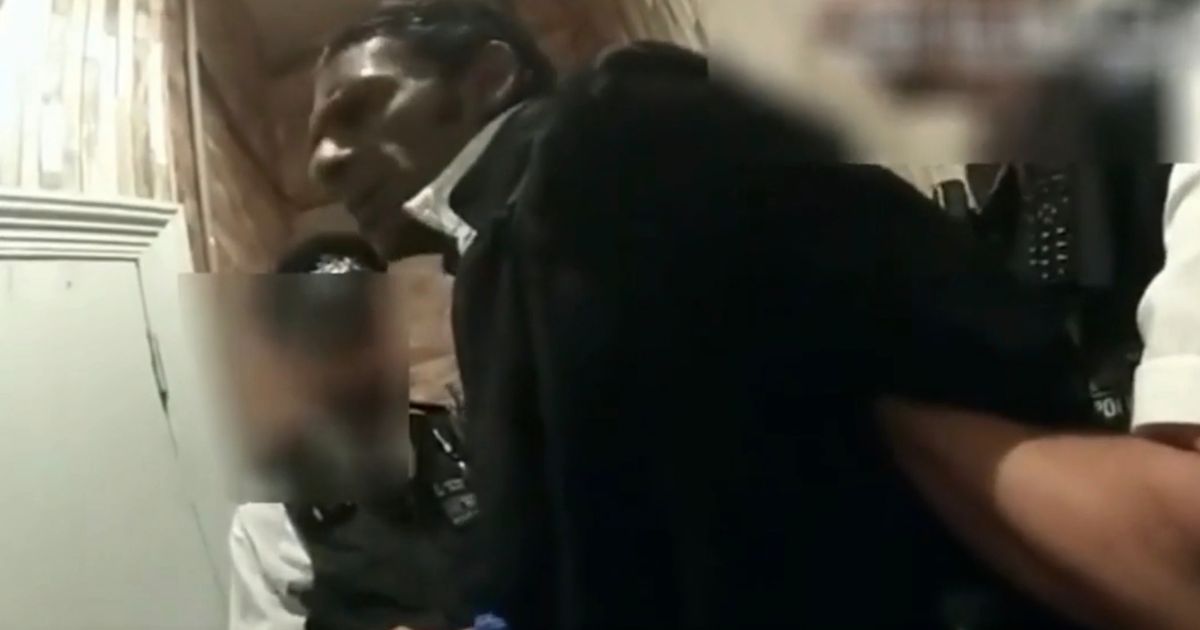 Moment Peter Augustine pleads with cops after beating pensioner to death for cottage pie