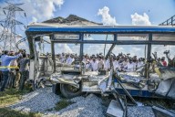 19 killed after gravel-laden lorry rams into govt bus in Telangana