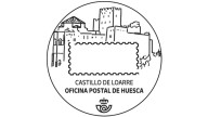 El Castillo de Loarre, motivo del matasellos de la oficina principal de Correos de Huesca