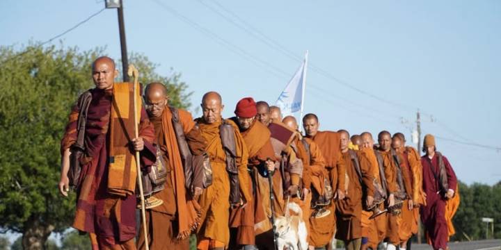 Several monks, escort driver injured in accident during ‘Walk For Peace’ journey in Dayton, Texas
