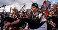 Bagpipers claim world record with AC/DC’s ‘It’s a Long Way to the Top’