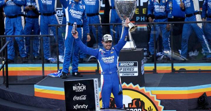 Kyle Larson wins second NASCAR championship, denying Denny Hamlin in overtime
