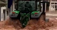 Man accused of causing £100k damage driving tractor through wave of flood water