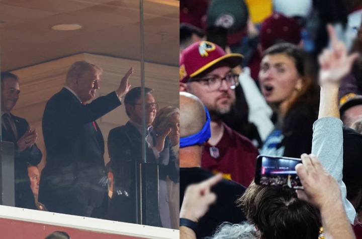 Trump es abucheado en partido de NFL entre Commanders y Lions