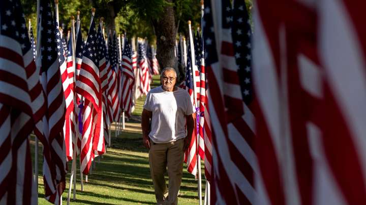Scenes from the Fields of Valor flag display over the years