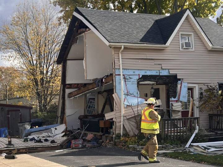 Explosion that caused heavy damage to home not suspicious, police say