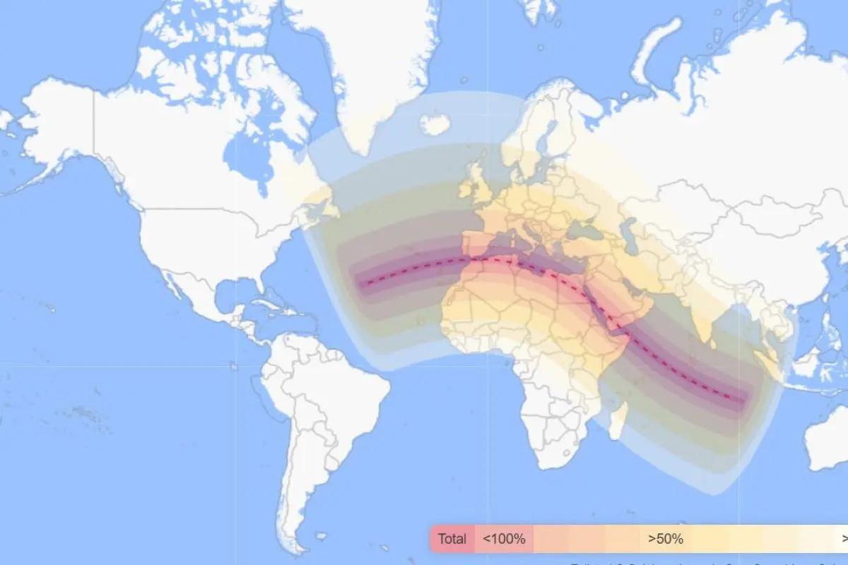 Eclipse total de sol será visible en amplias regiones el 2 de agosto de 2027