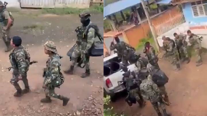 Video: Presuntos disidentes de las Farc que habrían puesto explosivos en el Cauca huyeron en camioneta de alta gama