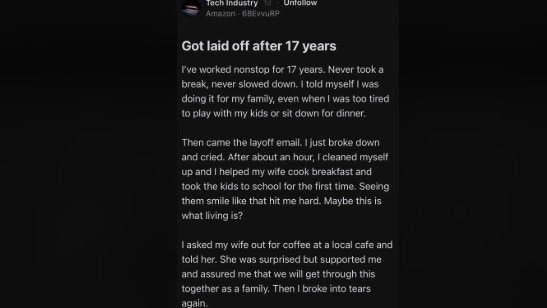 ‘Never took a break, never slowed down’: Redditor laid off from Amazon after 17 years, netizens react