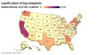 California layoff plans hit 158,700 workers, No. 2 in US