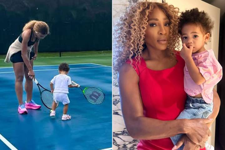 Serena Williams Shares Snap of Daughter Adira, 2, on the Tennis Court