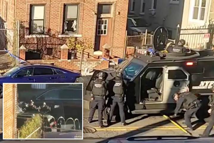 NYPD cop wounded in face during standoff with shotgun