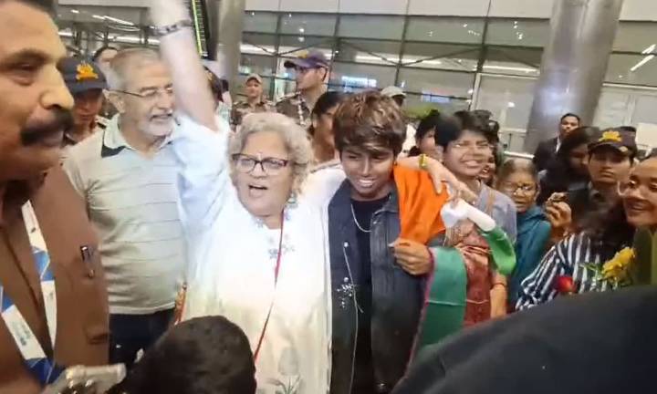 Women’s World Cup: Star Cricketer Arundhati Reddy Receives Hero’s Welcome at Shamshabad Airport