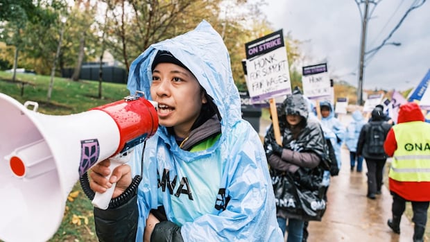 Striking North York health-care workers dispute employer’s use of government funding