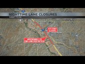 Community members advised of nighttime lane closures for several days