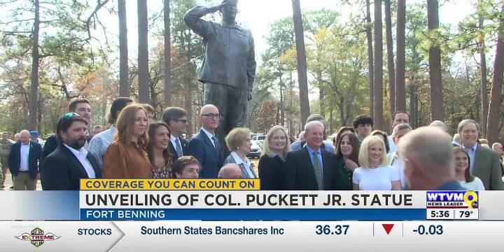 Bronze statue honors Medal of Honor recipient at Fort Benning
