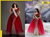 India’s Manika Vishwakarma shines at Miss Universe 2025, turns heads in ruby red