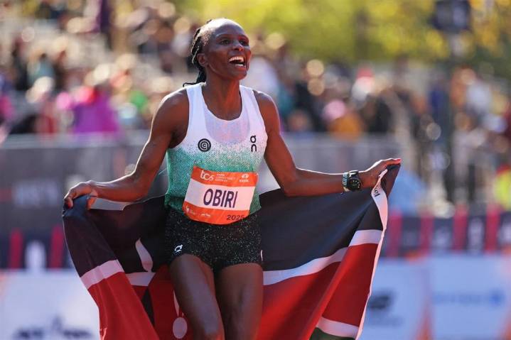 Keniana Obiri pulverizó récord en Maratón de Nueva York