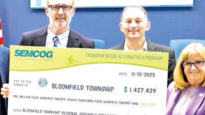 SEMCOG awards Bloomfield Township grant for pedestrian safety path