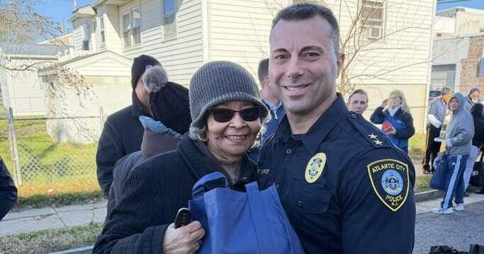 Atlantic City police give away 250 turkeys to families ahead of Thanksgiving