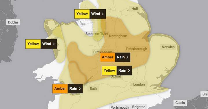 Storm Claudia Met Office amber rain warning extended to parts of northern England