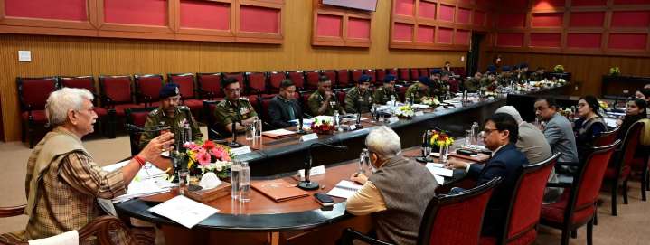 Lieutenant Governor chairs high-level meeting to review security situation in Jammu division