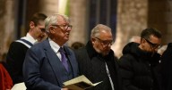 Sir Alex Ferguson and Gary Neville turn out for Denis Law memorial service