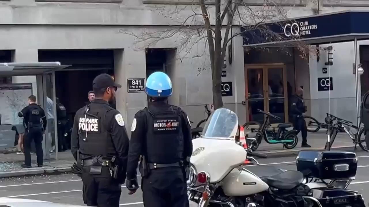 Two National Guard members shot just blocks from the White House treated on the sidewalk