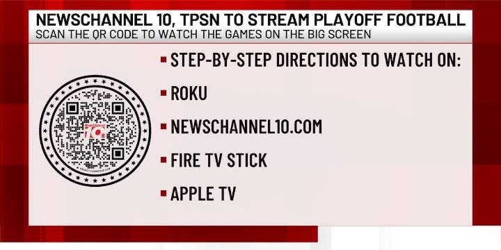 NewsChannel 10, TPSN to stream high school playoff football games