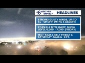 Dense fog covers the coast and inland regions of San Diego County, wet weather in forecast