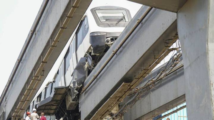 Monorail train tilts in Mumbai during test run; no passengers inside