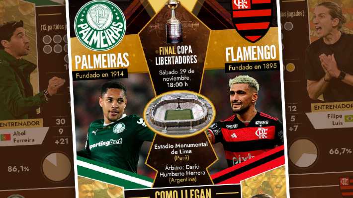 Hoy es la final de la Libertadores: Revisa a qué hora es el duelo y cómo llegan Palmeiras y Flamengo