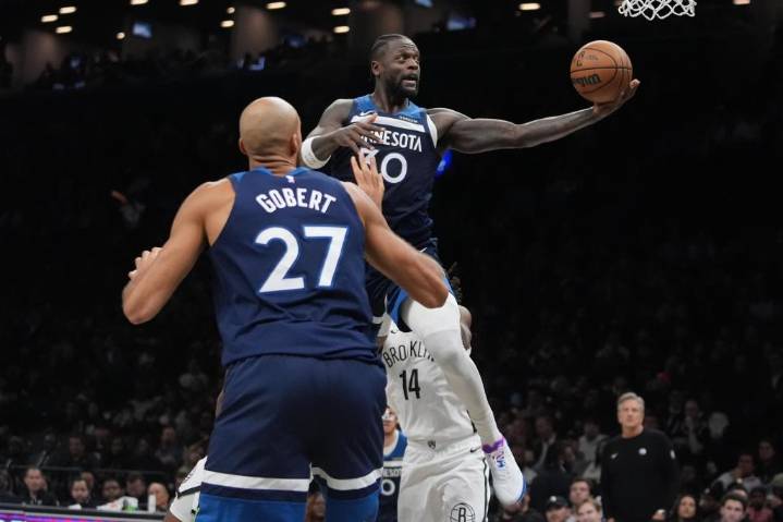 Con triple doble, Julius Randle lidera triunfo de Timberwolves ante Nets, que siguen sin ganar