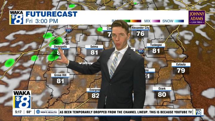 Sunshine Thursday; More clouds, some rain Friday, this weekend