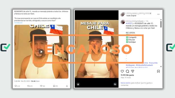 Engañoso: video en que Residente llama a no votar por Kast es de 2021
