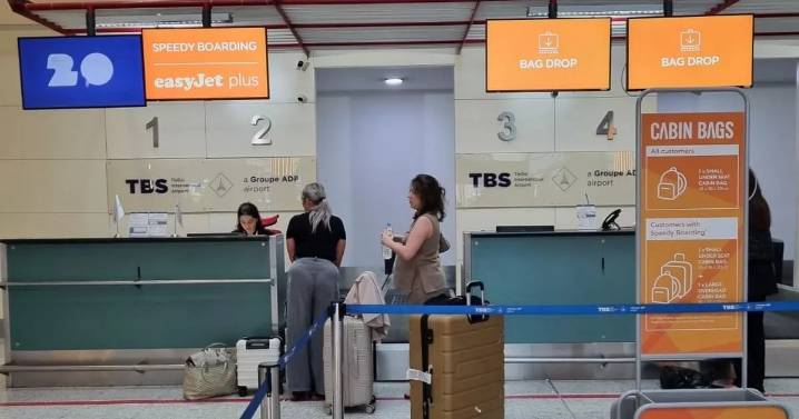 Bella Culley spotted arriving at airport in Tbilisi ahead of flight home