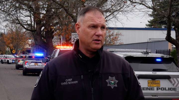 Listen to Eugene Police Chief after shooting in the…