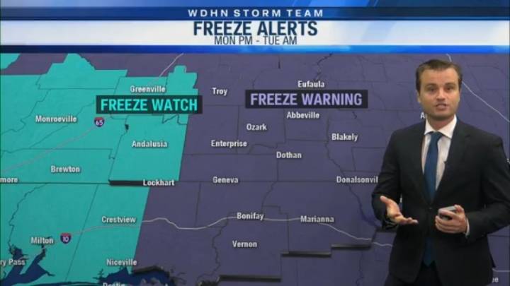 Freeze watches, warnings in effect for The Wiregrass, Dothan