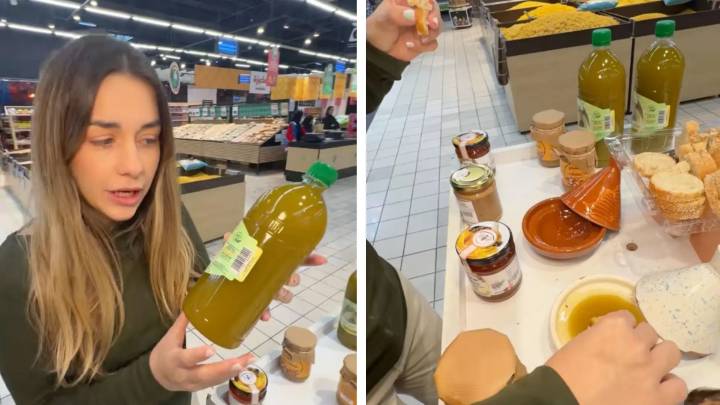 Una española prueba el aceite de oliva de un supermercado de Marruecos: "Fijaos en el color"