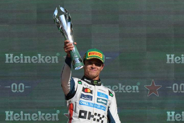 Lando Norris on top now, but McLaren hasn't won yet at F1 Las Vegas Grand Prix