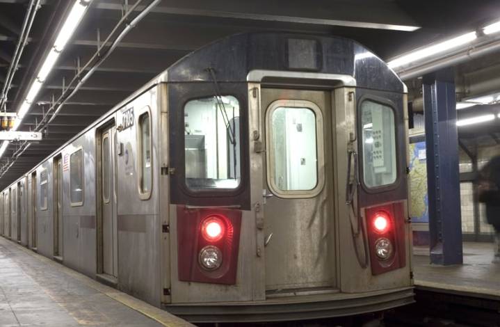 Sleeping woman accosted by man on NYC subway train