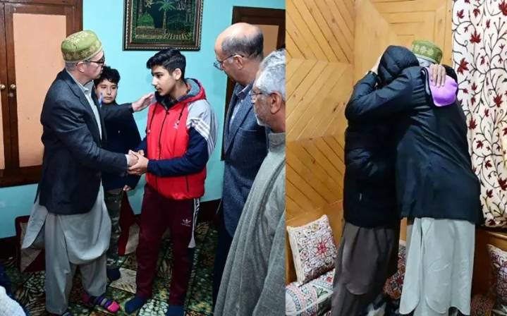 CM Omar visits families of Nowgam blast, assures full support